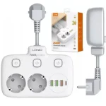 چندراهی برق LDNIO مدل SC2315 با ۲ پریز و ۳ پورت USB (PD 20W + QC 3.0) - تصویر 3