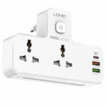 چندراهی برق هوشمند دیواری LDNIO مدل SC2311 با ۲ پریز و ۳ پورت USB (PD 20W + QC 3.0) و چراغ شب لمسی